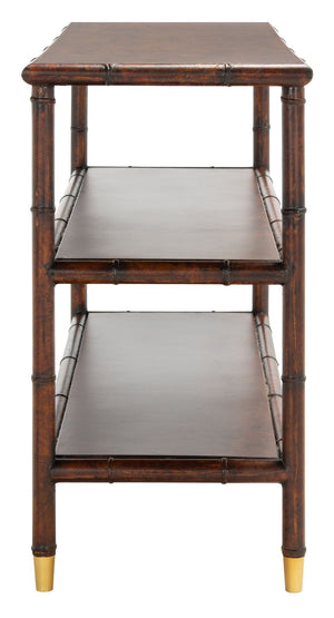 Safavieh Tudor Console Table - Chinoiserie-Inspired Design With Bamboo Frame & Gold Accents For Elegant Storage CNS6601A