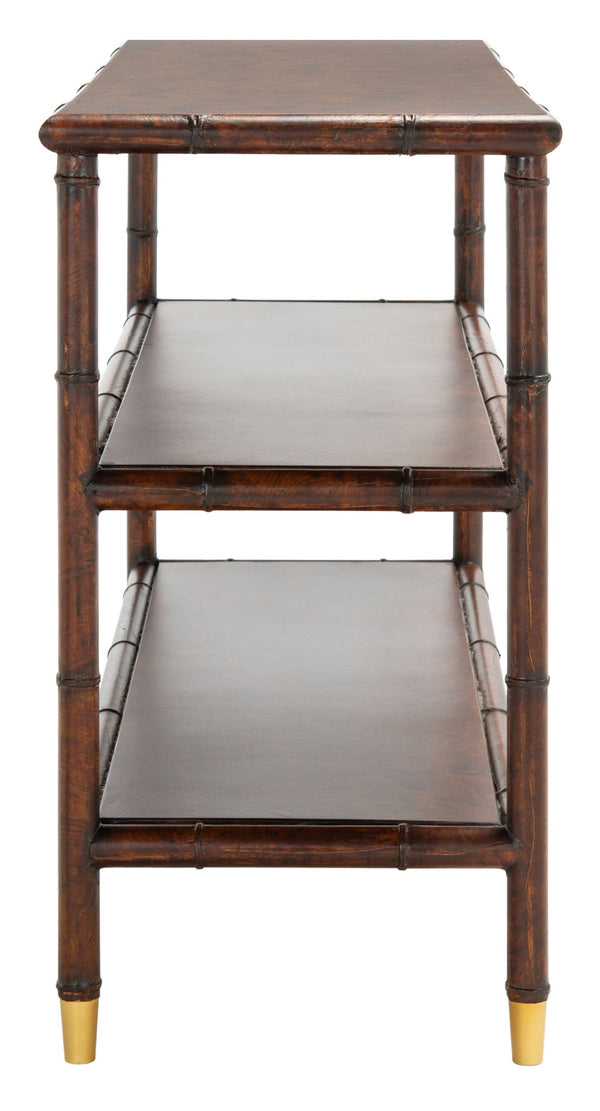 Safavieh Tudor Console Table - Chinoiserie-Inspired Design With Bamboo Frame & Gold Accents For Elegant Storage CNS6601A