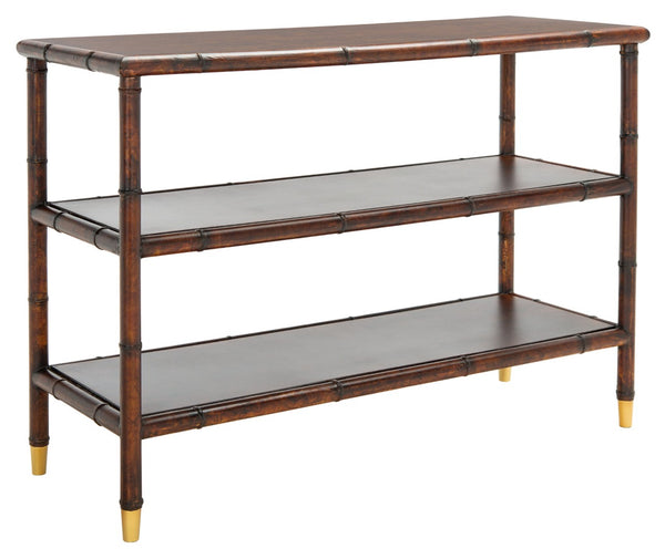 Safavieh Tudor Console Table - Chinoiserie-Inspired Design With Bamboo Frame & Gold Accents For Elegant Storage CNS6601A