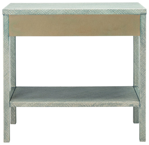Safavieh Apis Modern Turquoise Console Table With 2 Drawers & Shelf - Chic Storage For Entryways & Living Spaces CNS6602A
