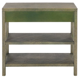 Apis Raffia Console Table With 2 Drawers & 2 Shelves, Bayur Wood Frame, Coastal Handcrafted Charm