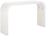 Safavieh Liasonya Curved Console Table White Wash Wood CNS6604B