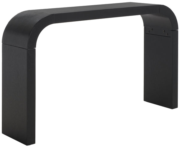 Safavieh Liasonya Sculptural Curved Console Table - Modern Elegance For Entryways And Living Spaces Black CNS6604C