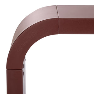 Safavieh Liasonya Curved Console Table - Elegant Bordeaux Finish, Sturdy Metal Base, Versatile Accent Piece For Home CNS6604D