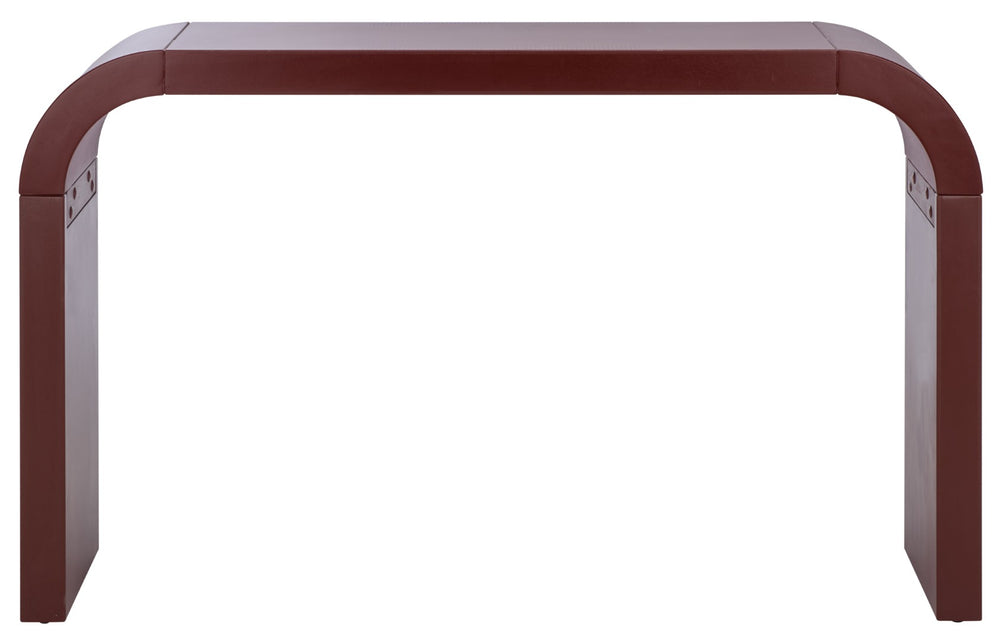 Safavieh Liasonya Curved Console Table - Elegant Bordeaux Finish, Sturdy Metal Base, Versatile Accent Piece For Home CNS6604D