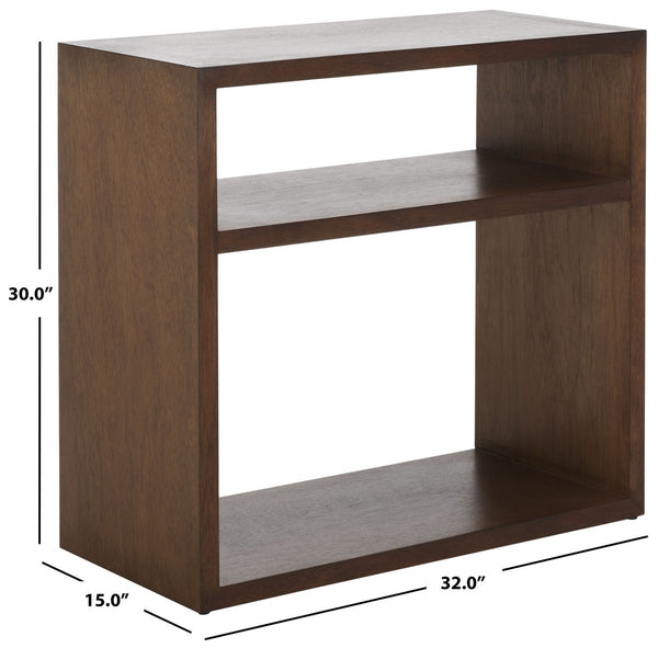 Safavieh Munson 2 Shelf Console Table Natural Bayur Wood / Mdf Veneer / Okume CNS6606A
