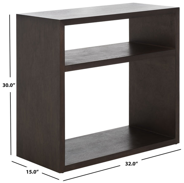 Safavieh Munson 2 Shelf Console Table Dark Oak Bayur Wood / Mdf Veneer / Okume CNS6606B
