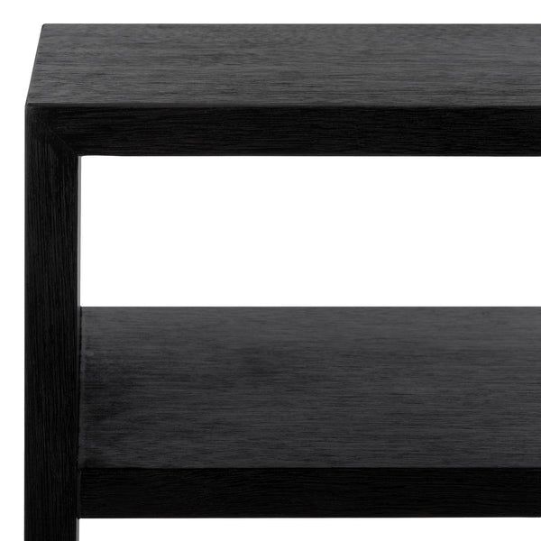Safavieh Munson 2 Shelf Console Table Black Bayur Wood / Mdf Veneer / Okume CNS6606C