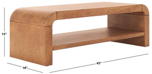 Safavieh Avivan Console Table With Shelf - Elegant Wood Design For Stylish Living Spaces & Modern Decor Light Natural , Wood Cns6608a