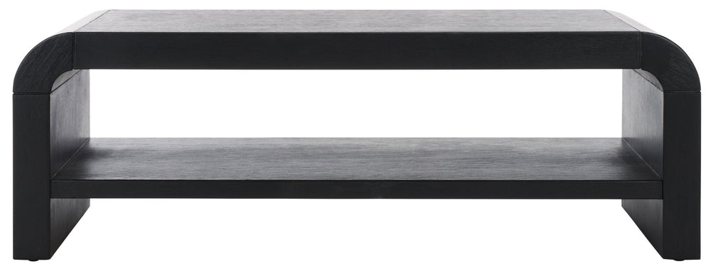 Safavieh Avivan Console Table - Timeless Wood Design With Open Shelf For Stylish Living Room Storage & Display Black CNS6608C