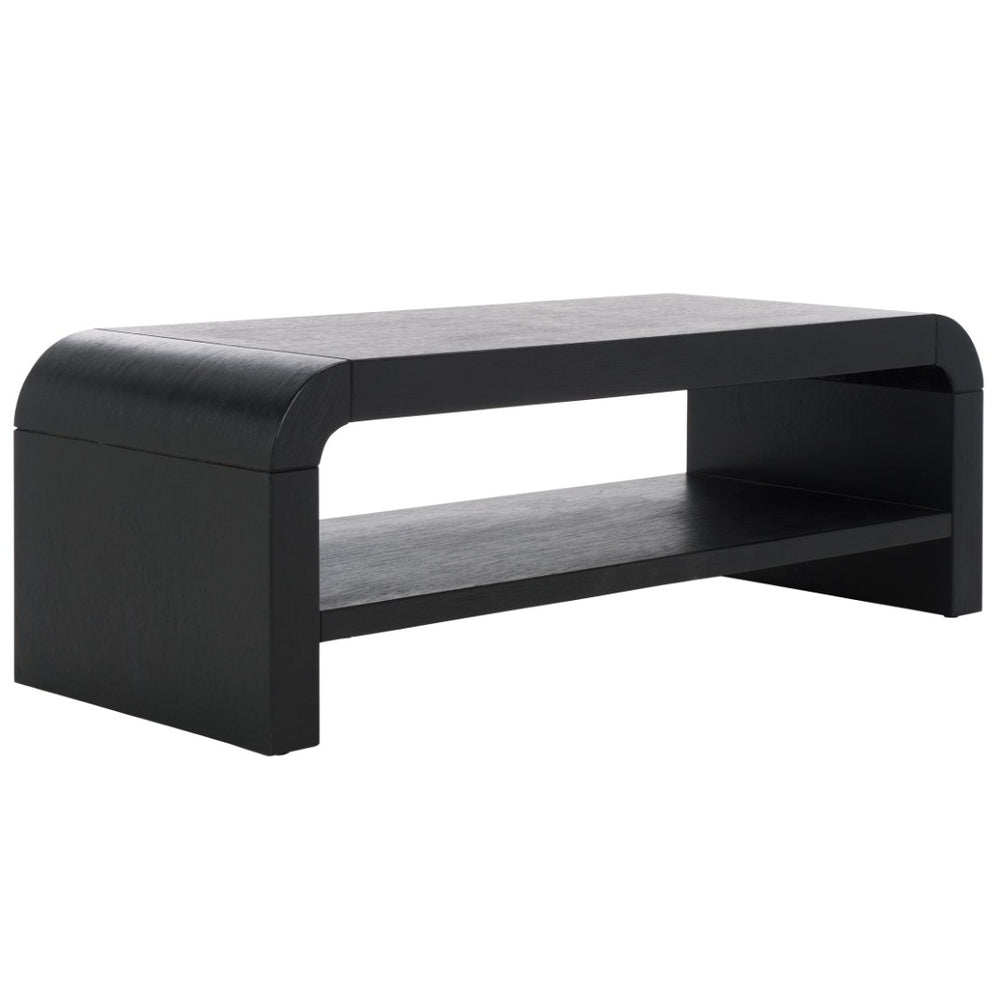 Safavieh Avivan Console Table - Timeless Wood Design With Open Shelf For Stylish Living Room Storage & Display Black CNS6608C