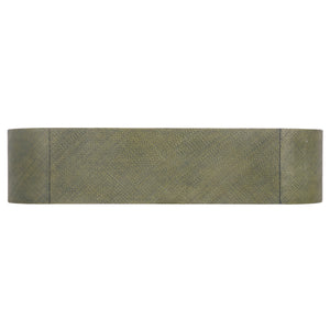 Apis Curved Raffia Console Table — Handwoven Pandan Accents, Bayur Wood Frame For Coastal Chic