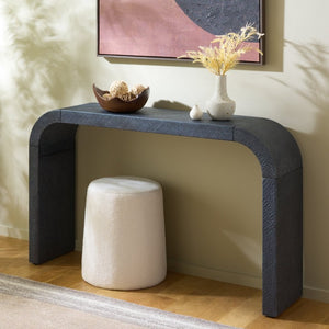 Safavieh Apis Raffia Wrapped Curved Console Table Solid Wood Frame for Entryway or Sofa CNS6609C