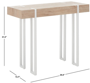 Safavieh Aberton Console Table  Natural / White Mdf CNS7003A