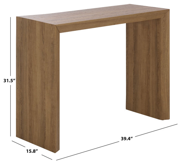 Safavieh Woodrow Console Table - Elevate Your Home Decor With Minimalistic Style And Functional Storage Solutions Natural Brown , Mdf Cns7005a