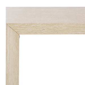 Safavieh Woodrow Console Table - Elevate Your Home Decor With Minimalistic Style And Functional Storage Solutions Faux Travertine Mdf Cns7005b