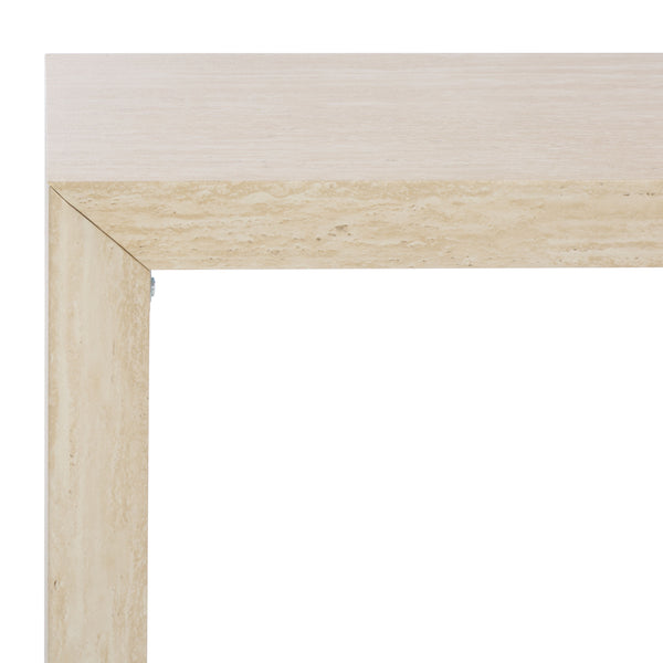 Safavieh Woodrow Console Table - Elevate Your Home Decor With Minimalistic Style And Functional Storage Solutions Faux Travertine Mdf Cns7005b