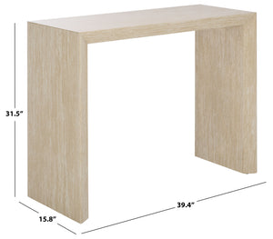 Safavieh Woodrow Console Table - Elevate Your Home Decor With Minimalistic Style And Functional Storage Solutions Faux Travertine Mdf Cns7005b