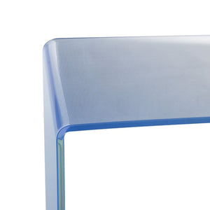 Safavieh Crysta Ombre Glass Console Table - Modern Minimalist Design With Clear To Blue Gradient Finish CNS7300A