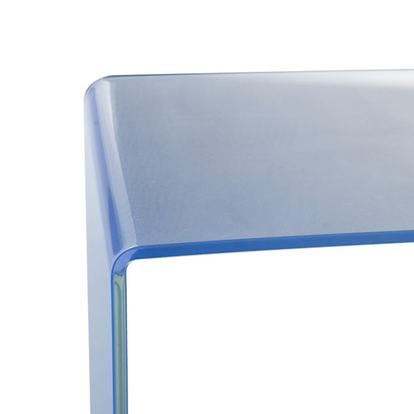 Safavieh Crysta Ombre Glass Console Table - Modern Minimalist Design With Clear To Blue Gradient Finish CNS7300A