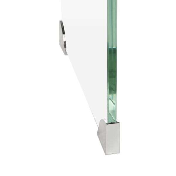 Safavieh Crysta Ombre Glass Console Table - Modern Minimalist Design With Clear To Blue Gradient Finish CNS7300A