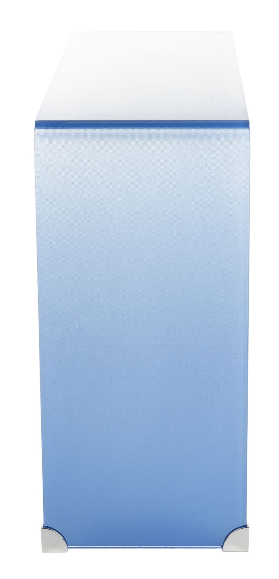 Safavieh Crysta Ombre Glass Console Table - Modern Minimalist Design With Clear To Blue Gradient Finish CNS7300A