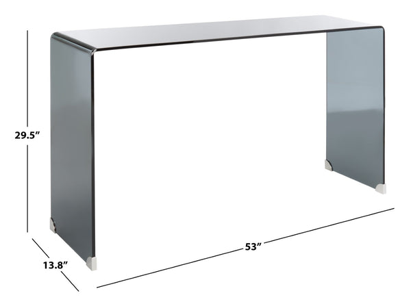 Safavieh Huck Elegant Tempered Glass Console Table - Modern Design For Entryways, Living Rooms, And Offices Clear / Grey CNS7301A