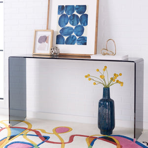 Safavieh Huck Elegant Tempered Glass Console Table - Modern Design For Entryways, Living Rooms, And Offices Clear / Grey CNS7301A
