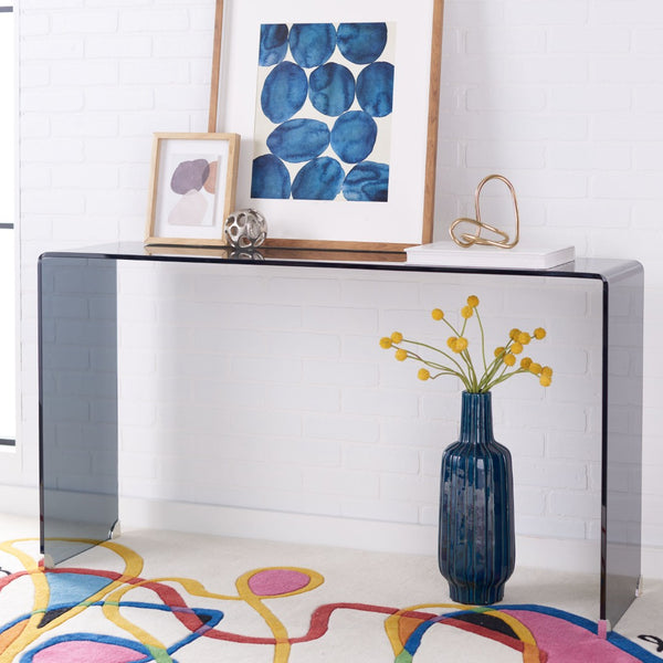 Safavieh Huck Elegant Tempered Glass Console Table - Modern Design For Entryways, Living Rooms, And Offices Clear / Grey CNS7301A