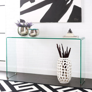 Safavieh Huck Elegant Tempered Glass Console Table - Modern Design For Entryways, Living Rooms, And Offices Clear CNS7301B