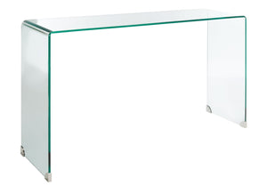 Safavieh Huck Elegant Tempered Glass Console Table - Modern Design For Entryways, Living Rooms, And Offices Clear CNS7301B