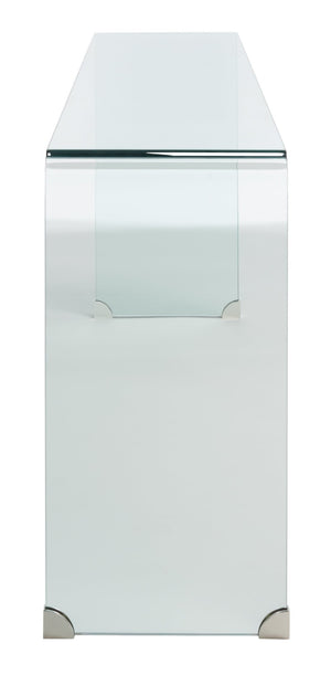 Safavieh Huck Elegant Tempered Glass Console Table - Modern Design For Entryways, Living Rooms, And Offices Clear CNS7301B