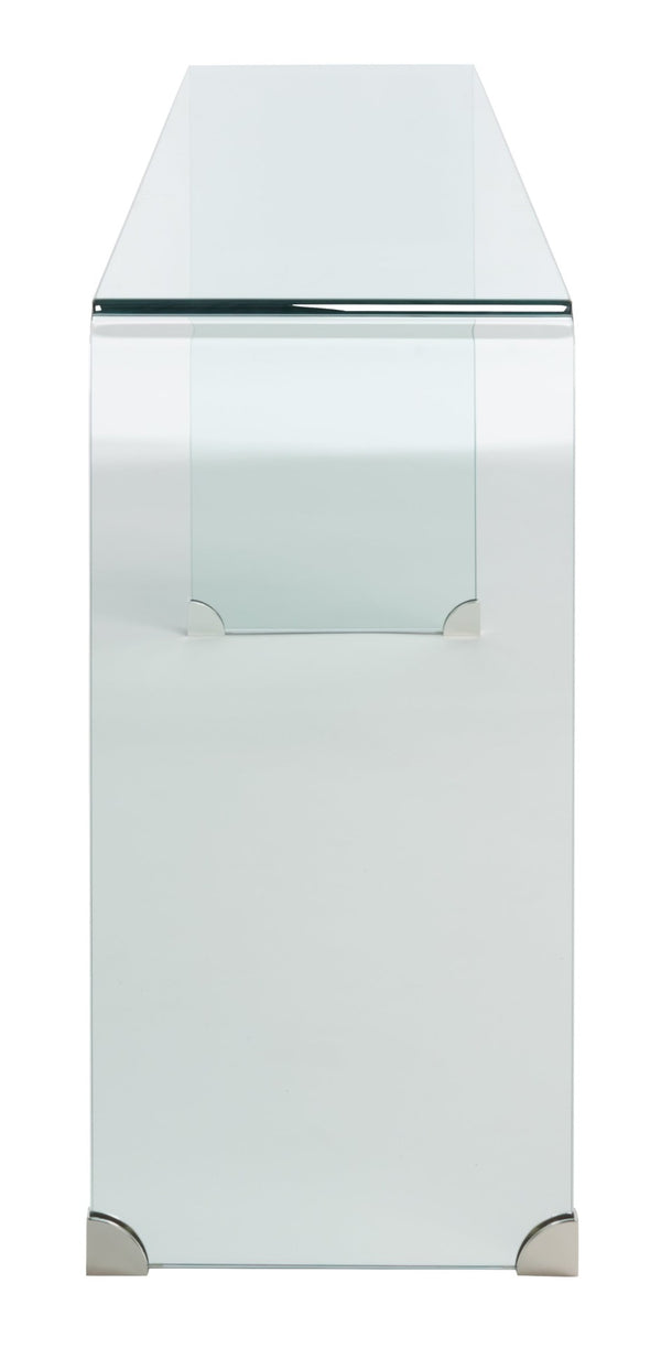 Safavieh Huck Elegant Tempered Glass Console Table - Modern Design For Entryways, Living Rooms, And Offices Clear CNS7301B