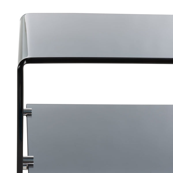 Safavieh Dash Tempered Glass Console Table – Modern Minimalist Design With Stylish Single Shelf For Storage Clear / Grey CNS7302A