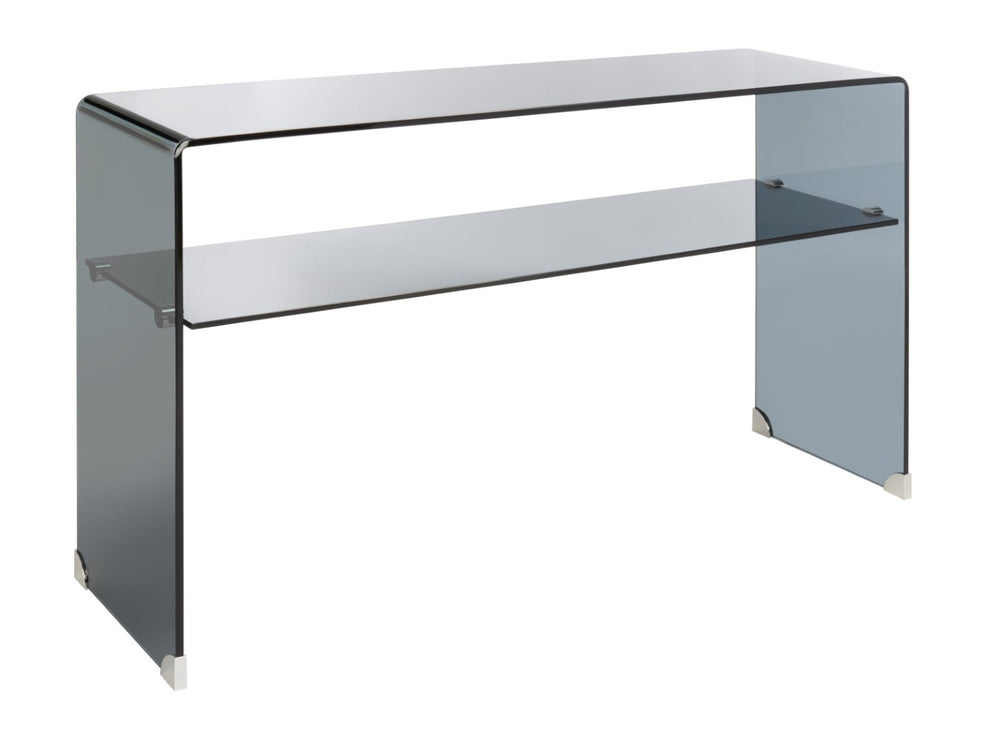 Safavieh Dash Tempered Glass Console Table – Modern Minimalist Design With Stylish Single Shelf For Storage Clear / Grey CNS7302A