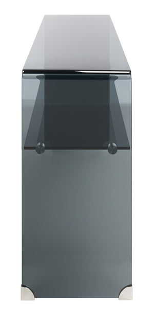 Safavieh Dash Tempered Glass Console Table – Modern Minimalist Design With Stylish Single Shelf For Storage Clear / Grey CNS7302A