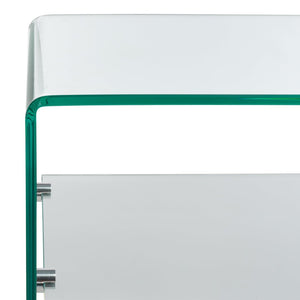 Safavieh Dash Tempered Glass Console Table – Modern Minimalist Design With Stylish Single Shelf For Storage Clear CNS7302B