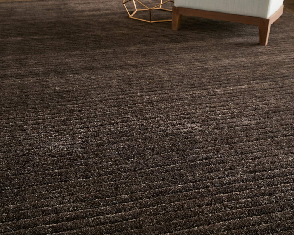 Feizy Rugs Cornerstone Hand-Loomed Wool Area Rug Artisan Ribbed Texture for Neutral Living Spaces CNS8A22FBRN000F00