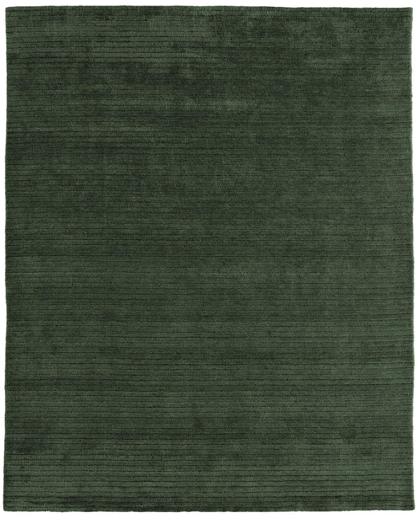 Feizy Rugs Cornerstone Hand-Loomed Wool Area Rug Ribbed Solid Artisan Weave for Living Rooms CNS8A22FGRN000F00