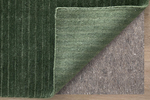 Feizy Rugs Cornerstone Hand-Loomed Wool Area Rug Ribbed Solid Artisan Weave for Living Rooms CNS8A22FGRN000F00