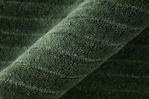 Feizy Rugs Cornerstone Hand-Loomed Wool Area Rug Ribbed Solid Artisan Weave for Living Rooms CNS8A22FGRN000F00