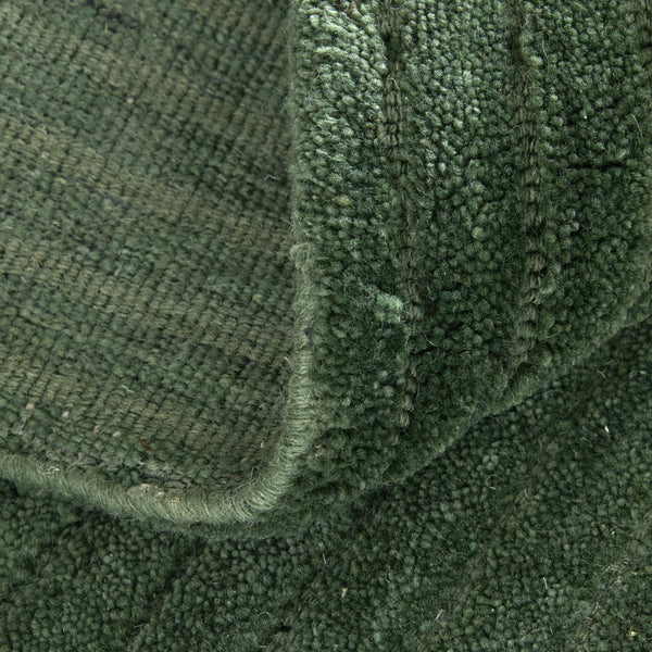 Feizy Rugs Cornerstone Hand-Loomed Wool Area Rug Ribbed Solid Artisan Weave for Living Rooms CNS8A22FGRN000F00