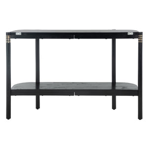 Safavieh Errington Console Table - Hand-Carved Luxury With Dramatic Black Finish For Entryway Or Living Room CNS9000A