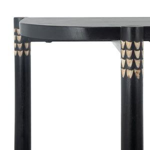 Safavieh Errington Console Table - Hand-Carved Luxury With Dramatic Black Finish For Entryway Or Living Room CNS9000A