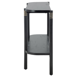Safavieh Errington Console Table - Hand-Carved Luxury With Dramatic Black Finish For Entryway Or Living Room CNS9000A