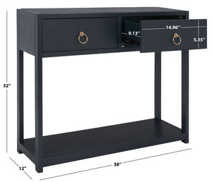 Safavieh Sadie Console Table - Modern And Stylish Entryway Accent With Practical Storage For Small Spaces Navy CNS9200A