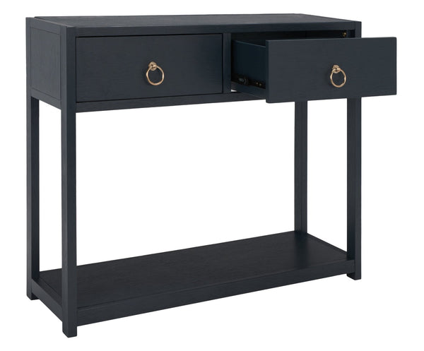 Safavieh Sadie Console Table - Modern And Stylish Entryway Accent With Practical Storage For Small Spaces Navy CNS9200A