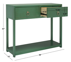 Safavieh Sadie Console Table - Modern And Stylish Entryway Accent With Practical Storage For Small Spaces Turquoise CNS9200C