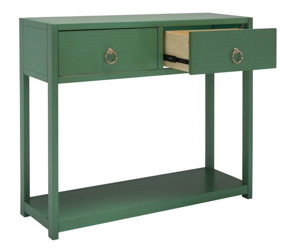 Safavieh Sadie Console Table - Modern And Stylish Entryway Accent With Practical Storage For Small Spaces Turquoise CNS9200C