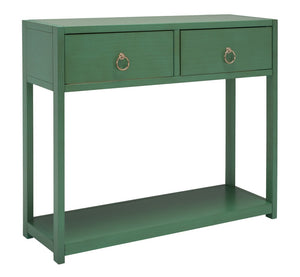 Safavieh Sadie Console Table - Modern And Stylish Entryway Accent With Practical Storage For Small Spaces Turquoise CNS9200C
